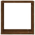 Miniatyrbilde 7 av 11: vidaXL Vegghyller kubeformet 4 stk brun eik 30x15x30 cm
