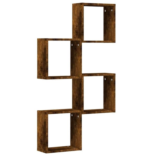 vidaXL Wall Cube Hyllyt 4 kpl Savustettu tammi 30x15x30 cm