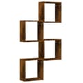 Pikkukuva 5 / 11: vidaXL Wall Cube Hyllyt 4 kpl Savustettu tammi 30x15x30 cm