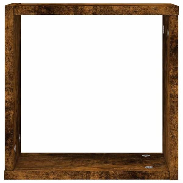 vidaXL Wall Cube Hyllyt 4 kpl Savustettu tammi 30x15x30 cm