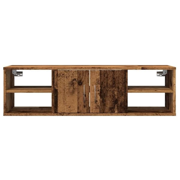 vidaXL vægskab 101x30x29 cm konstrueret træ antikt træ