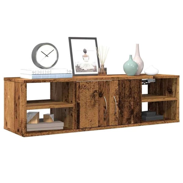 vidaXL vægskab 101x30x29 cm konstrueret træ antikt træ