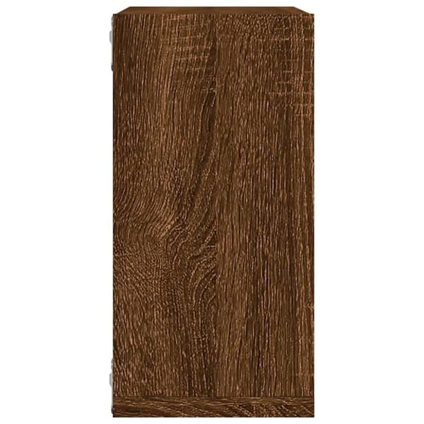 vidaXL Väggkubhyllor 2 st brun ek 30x15x30 cm