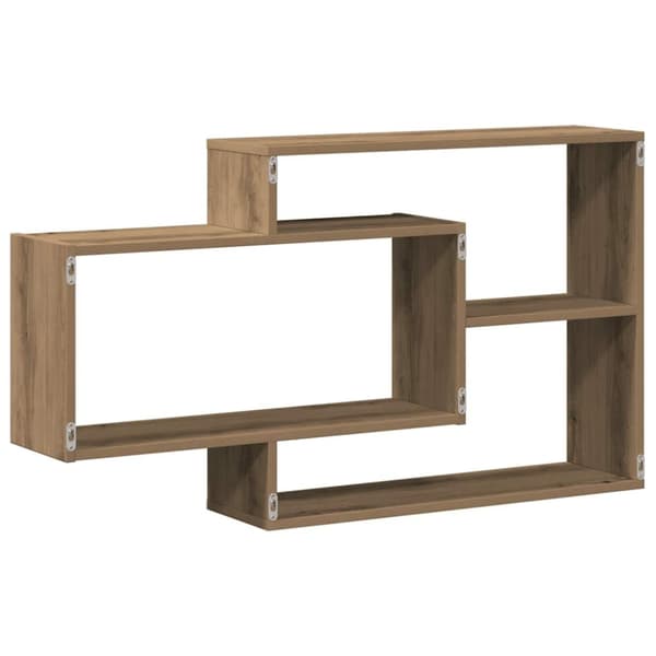 vidaXL Seinähylly käsityöläinen tammi 104x20x58,5 cm tekninen puu