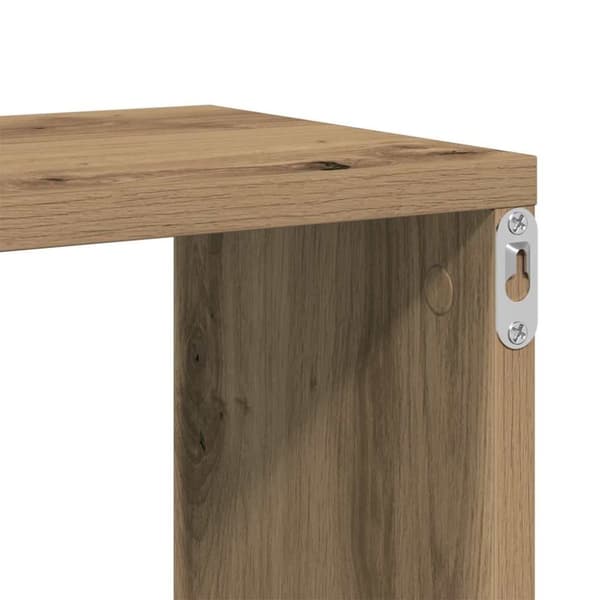 vidaXL Seinähylly käsityöläinen tammi 104x20x58,5 cm tekninen puu