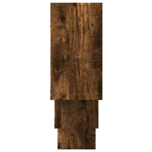 vidaXL væghylde 159x18x66 cm konstrueret træ røget egetræsfinish