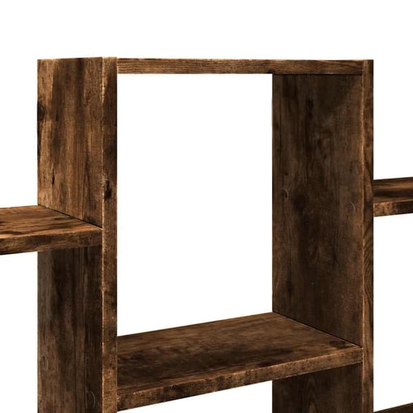 vidaXL væghylde 159x18x66 cm konstrueret træ røget egetræsfinish
