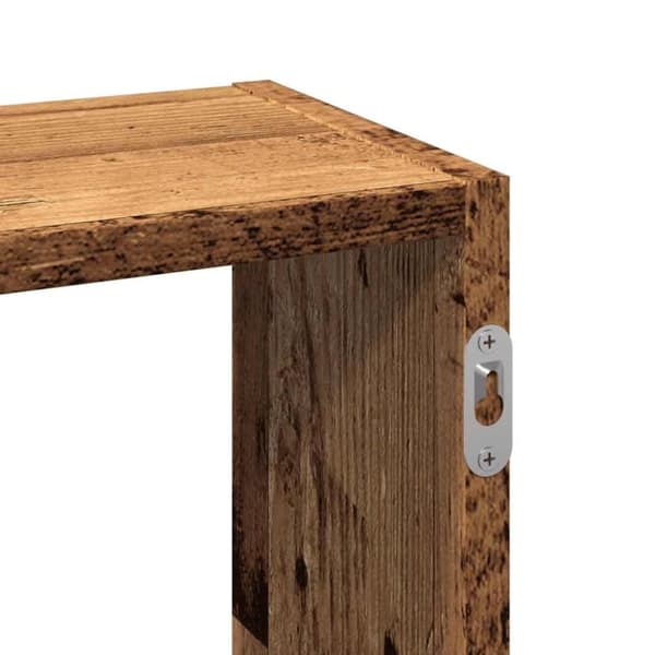 vidaXL Seinähylly vanha puu 159x18x66 cm tekninen puu