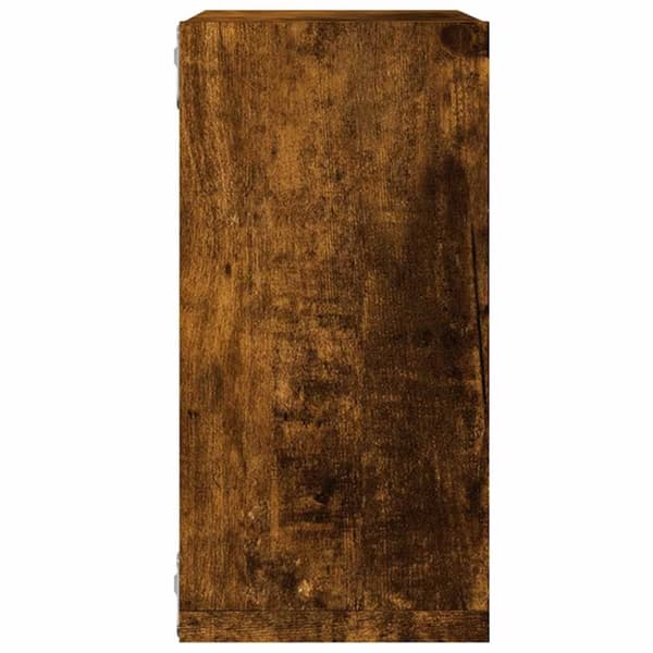 vidaXL væghylder 2 stk. 30x15x30 cm kubeformet røget egetræ