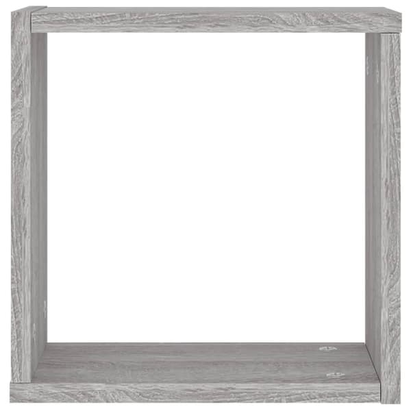 vidaXL væghylder 6 stk. 30x15x30 cm kubeformet grå sonoma-eg