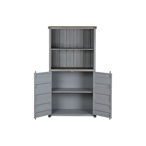Hylder Home ESPRIT Grå Himmelblå Metal Træ MDF 87 x 44 x 168,5 cm
