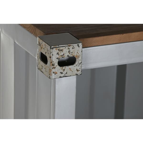 Hylder Home ESPRIT Grå Himmelblå Metal Træ MDF 87 x 44 x 168,5 cm