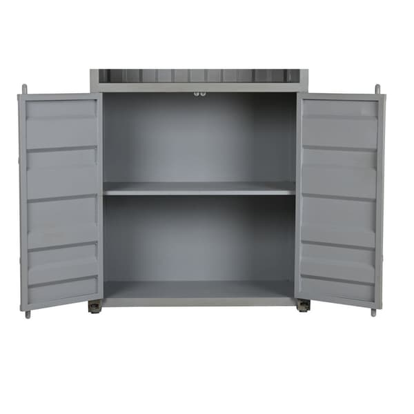 Hylder Home ESPRIT Grå Himmelblå Metal Træ MDF 87 x 44 x 168,5 cm