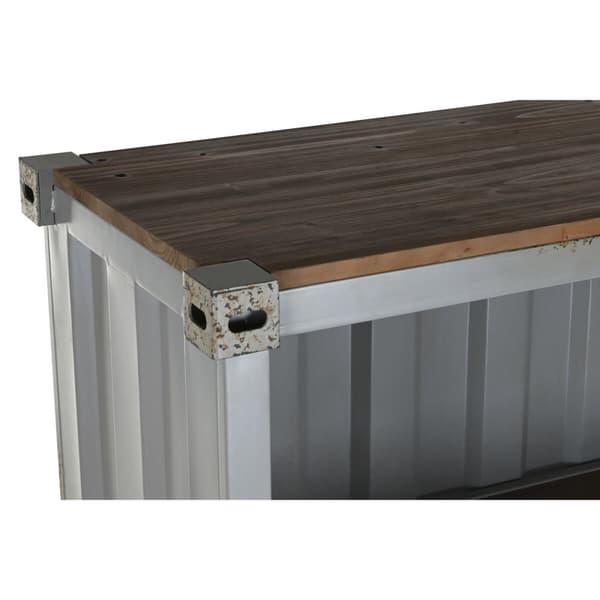Hylder Home ESPRIT Grå Himmelblå Metal Træ MDF 87 x 44 x 168,5 cm