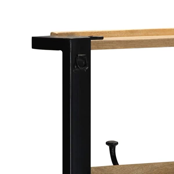vidaXL Klädhängare 80x40x190 cm massiv grov trämango