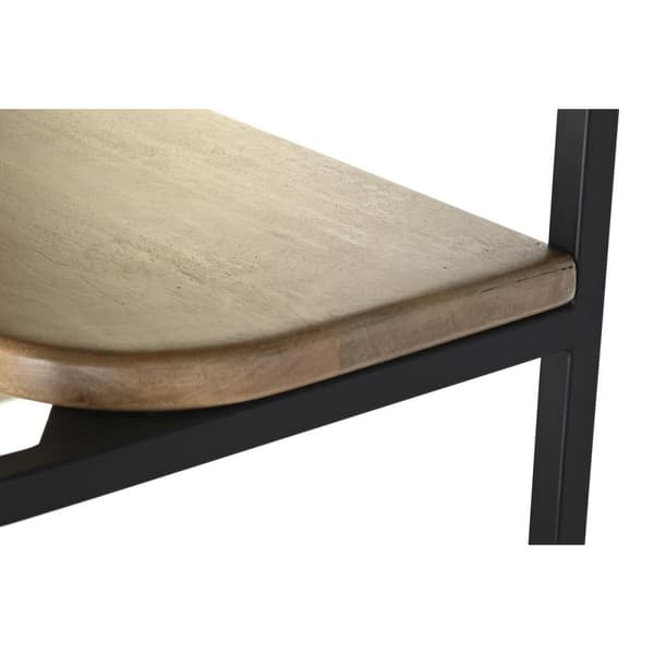 Hylder DKD Home Decor Sort Natur Metal Mangotræ 150 x 40 x 181 cm