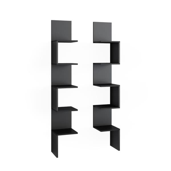 Paolo Hörnhylla, 28x175,4cm Set om 2, Svart, Vicco