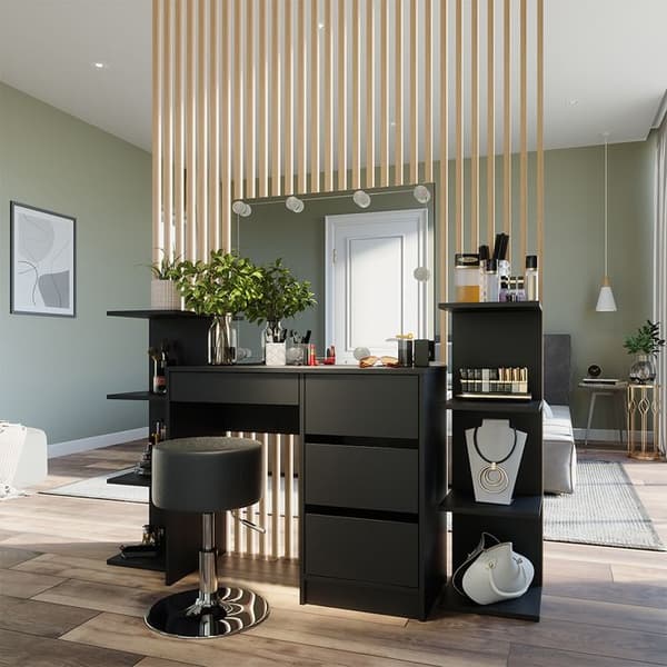Paolo vägghylla, 30x95cm Set om 2, Svart, Vicco