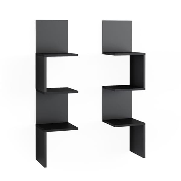 Paolo Hörnhylla, 28x116,4cm Set om 2, Svart, Vicco