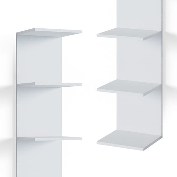 Paolo vägghylla, 28x190cm Set om 2, Vit, Vicco