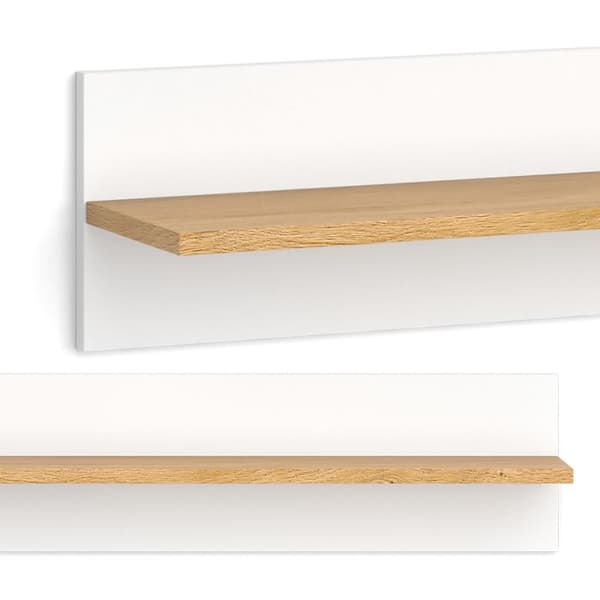 Vägghylla för barnrum Malia, 70x20cm, Vit, Vit, Vitalispa