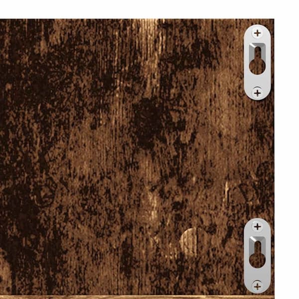 vidaXL Veggmontert CD-hylle gammelt tre 75x18x18 cm konstruert tre