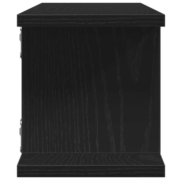 vidaXL væghylder 2 stk. 75x18x20 cm konstrueret træ sort egetræ