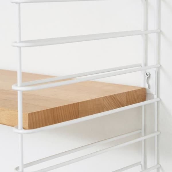 Metaltex Väggmonterbar och justerbar hylla, Trä, Libro, Bois Dense, Trä-Vit, 12 x 21 x 68 cm