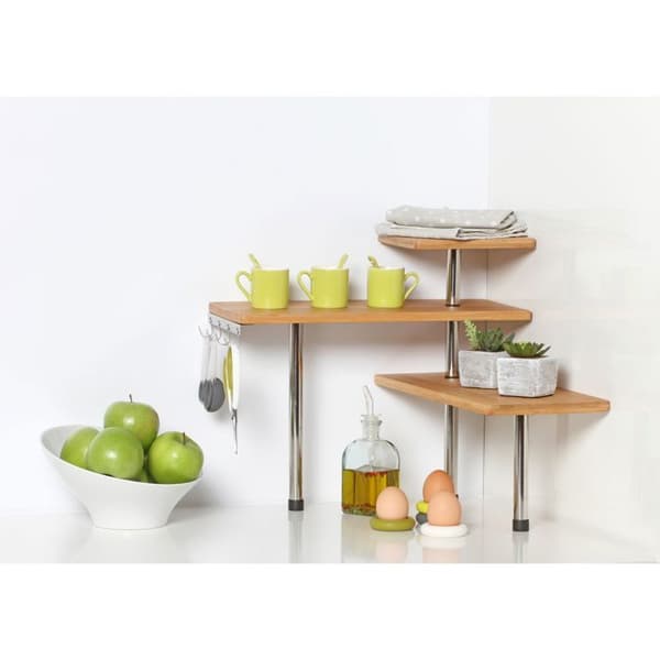 Secret de Gourmet - Kökshörnsställ i bambu - 43 x 39 cm - Beige