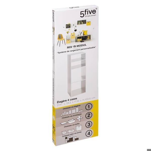 5five - 4-box kolonnhylla "mix n modul" vit