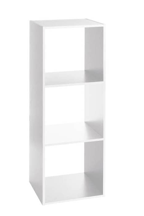 Hylla med 3 fack - AC-DÉCO - Vit - Trälook - Modernt - Design