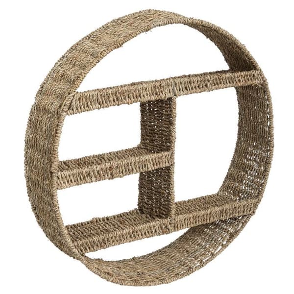 Rund Seagrass vägghylla - Ø58 cm - Beige