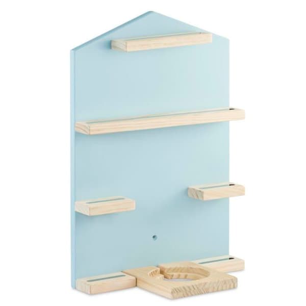 Hama - 00132437 - Trähylla för Audio Game Box, Audio Game Figures, t.ex. Tonies®, Blue