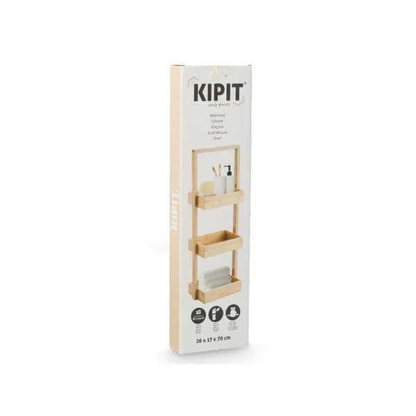 Bokhylla Kipit B6729A Naturell Bambu 26 x 70 x 17 cm (6 antal)
