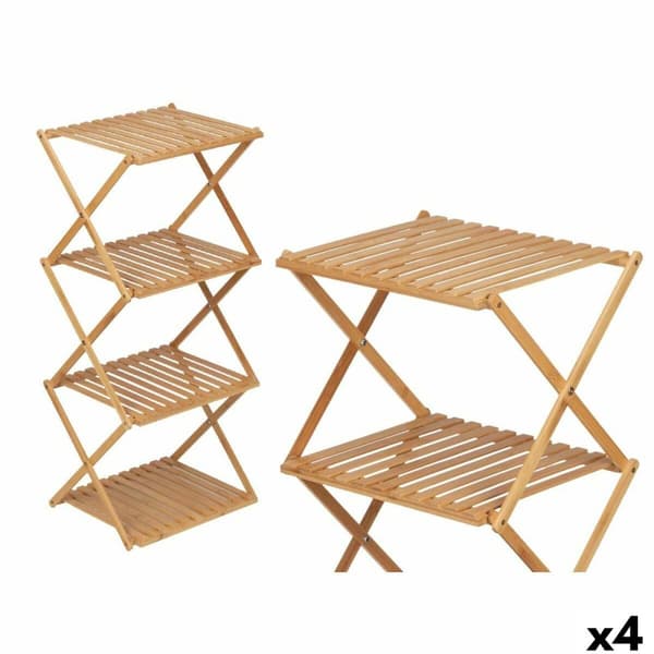 Bokhylla CH68220-5 2 Naturell Bambu 40 x 92,5 x 33,2 cm (4 antal)