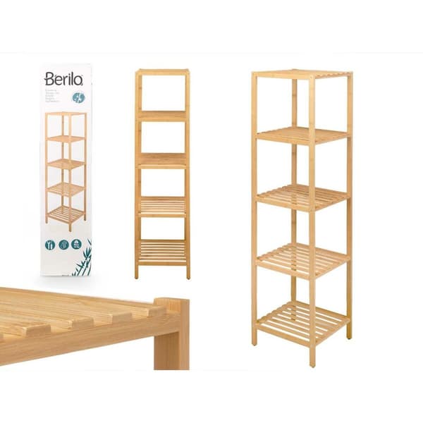 Bokhylla Berilo W31016A3 Brun Bambu 33 x 141 x 32 cm (2 antal)