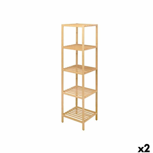 Bokhylla Berilo W31016A3 Brun Bambu 33 x 141 x 32 cm (2 antal)