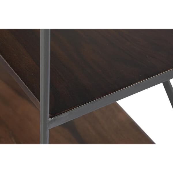 Hylder DKD Home Decor Sheesham Brun Mørkebrun Lysegrå Træ Metal 213 x 43 x 220 cm
