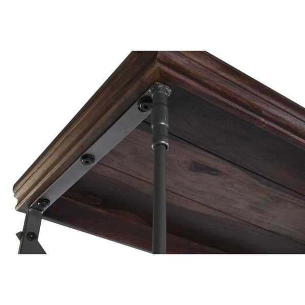 Hylder DKD Home Decor Sheesham Brun Mørkebrun Lysegrå Træ Metal 213 x 43 x 220 cm