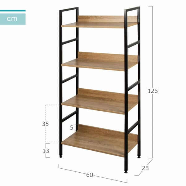 Hyllyt Max Home Teräs Melamiini lastulevy 60 x 126 x 28 cm