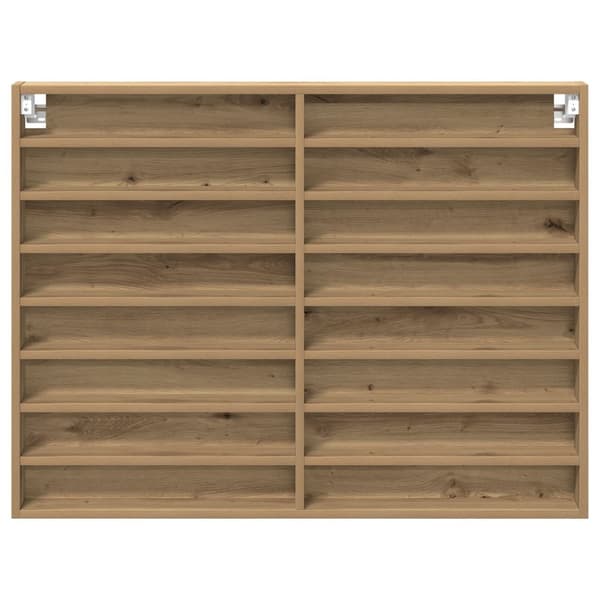 vidaXL Vitrine Cabinet Artisan Eik 100x8,5x75 cm Ingeniørrtre