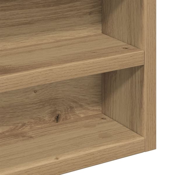 vidaXL Vitrine Cabinet Artisan Eik 100x8,5x75 cm Ingeniørrtre