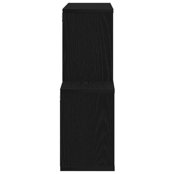 vidaXL Svart Eike Veggskap 76x15x53 cm Laget av Konstruert Tre
