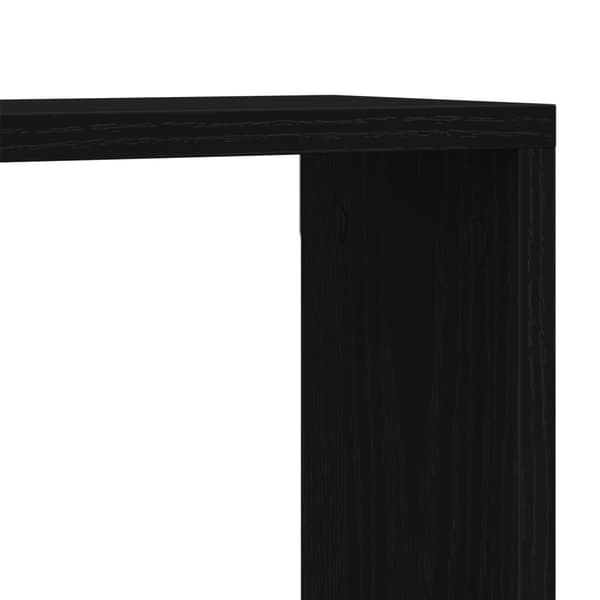 vidaXL Svart Eike Veggskap 76x15x53 cm Laget av Konstruert Tre