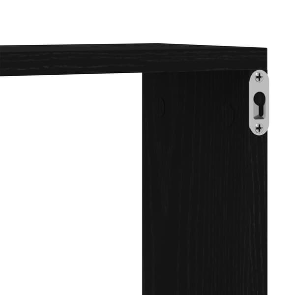 vidaXL Svart Eike Veggskap 76x15x53 cm Laget av Konstruert Tre