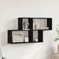 Miniatyrbilde 2 av 11: vidaXL Svart Eike Veggskap 76x15x53 cm Laget av Konstruert Tre