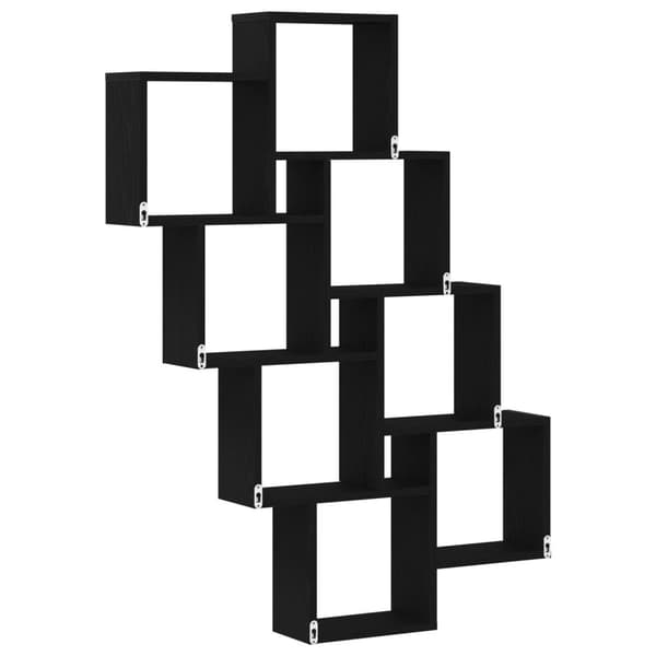 vidaXL Veggskap i Svart Eik 90x15x119,5 cm Laget av Tre