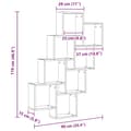 Miniatyrbilde 11 av 11: vidaXL Veggskap i Svart Eik 90x15x119,5 cm Laget av Tre