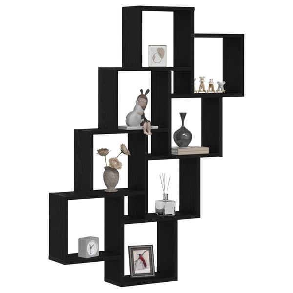 vidaXL Veggskap i Svart Eik 90x15x119,5 cm Laget av Tre