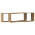 Miniatyrbilde 4 av 11: vidaXL Vegghyller 2 stk Artisan Eik 80x15x26 cm Laget av tre